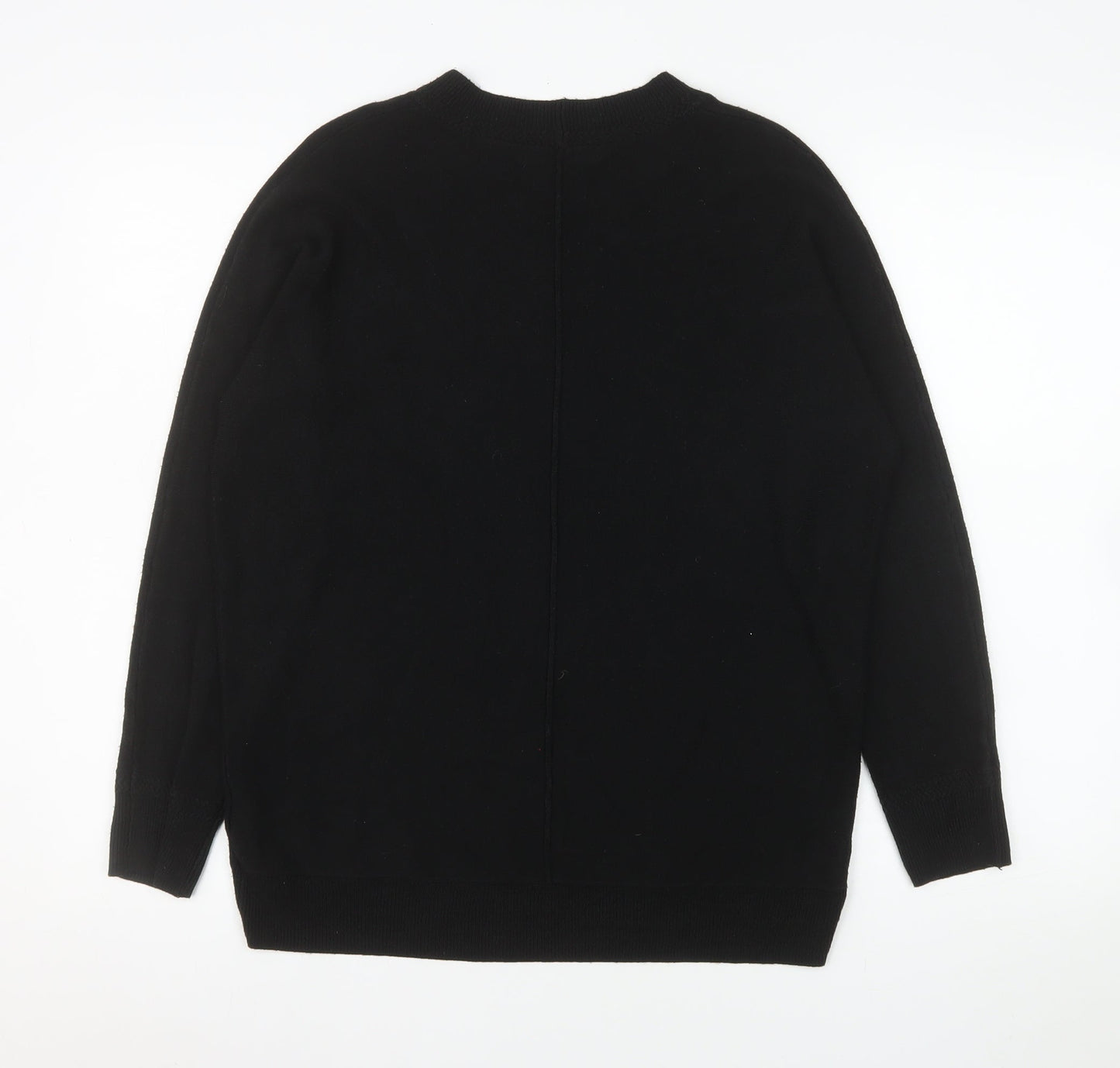 Next Women's Black XS Acrylic Crew Neck Long Sleeve Jumper