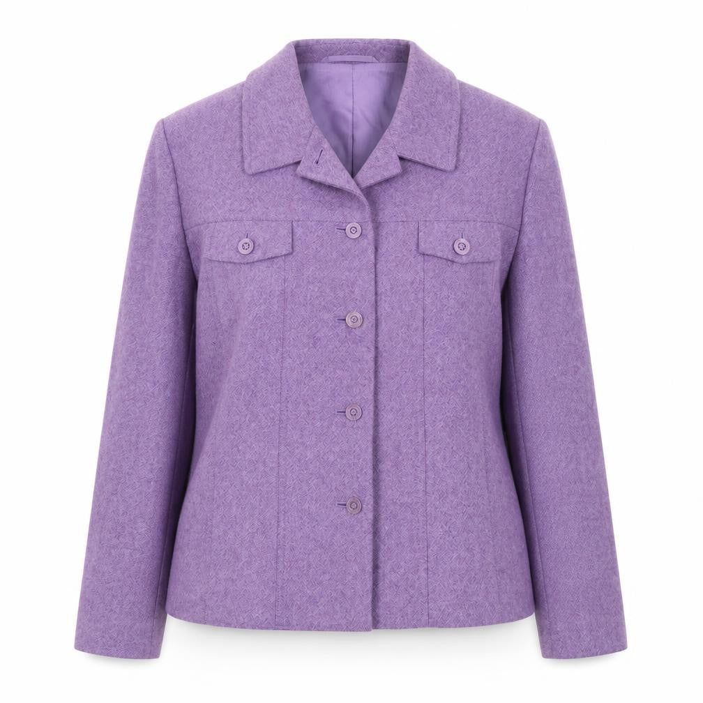 Precis Petite Women's Purple Wool Blend Suit Jacket Size 16