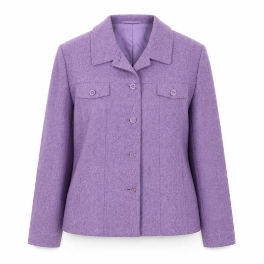 Precis Petite Women's Purple Wool Blend Suit Jacket Size 16