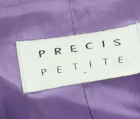 Precis Petite Women's Purple Wool Blend Suit Jacket Size 16