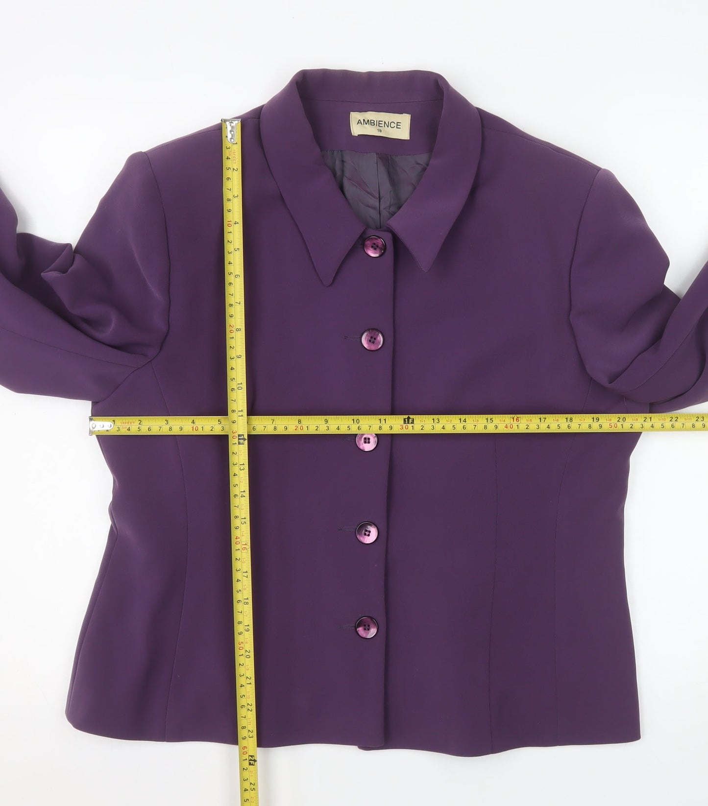 Ambience Women Purple Size 18 Classic Blazer Jacket