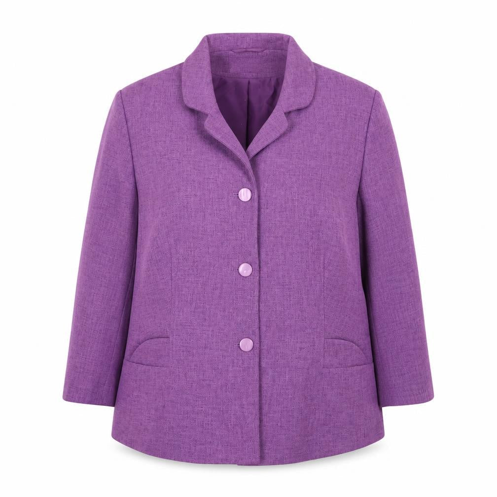Eastex Womens Purple Size 16 Classic Lined Blazer Jacket