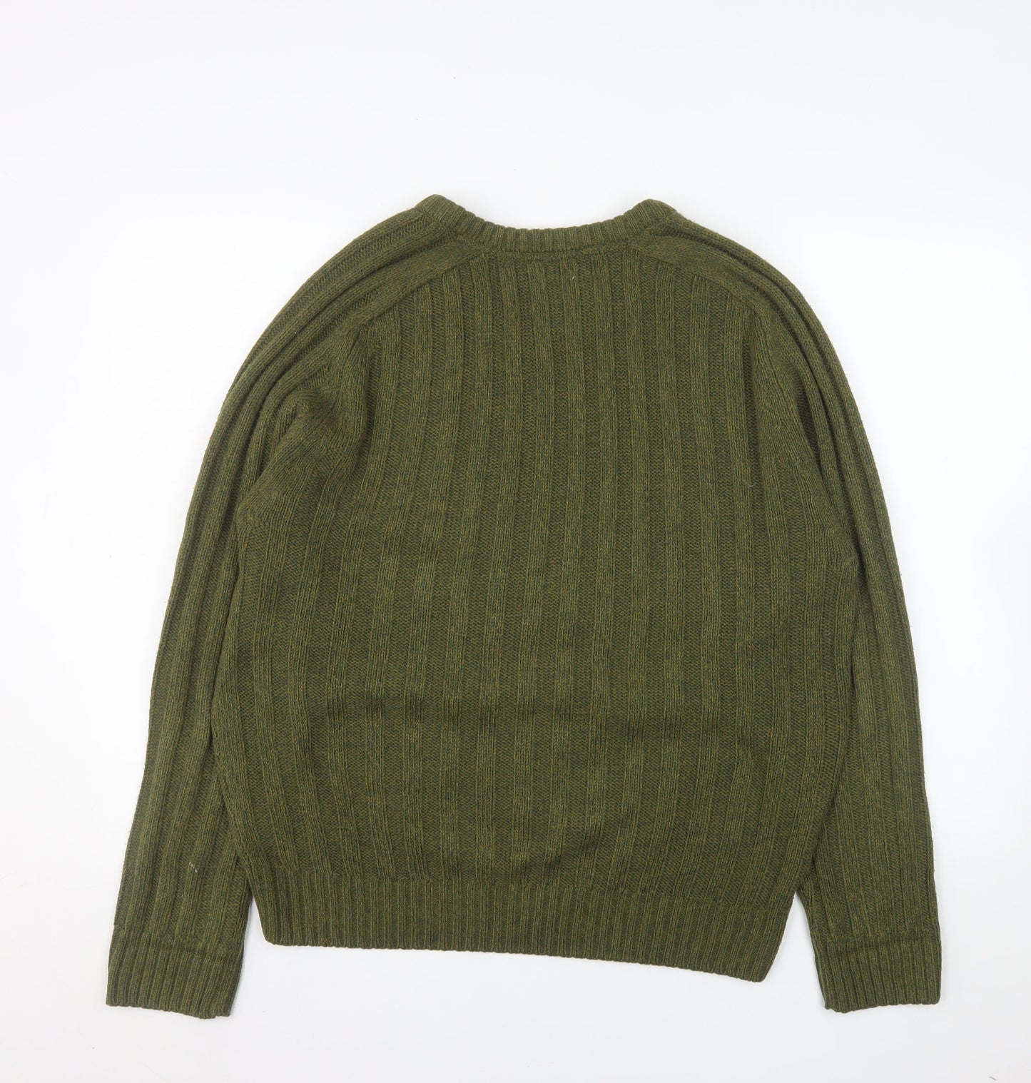 PG Field Men’s Green V-Neck Acrylic Knit Jumper Size L
