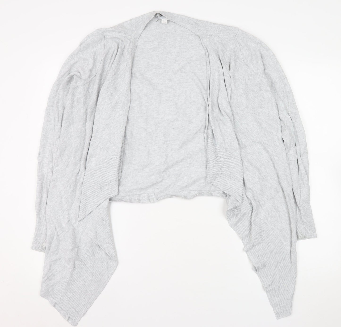 The White Company Women Grey Size 12 Lightweight Open Knit Cardigan