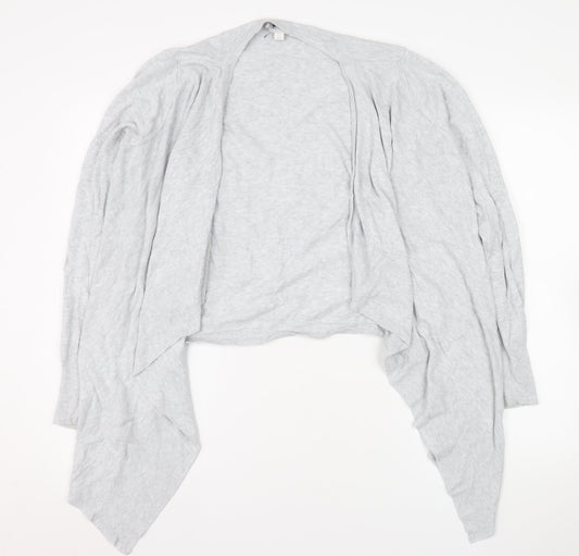 The White Company Women Grey Size 12 Lightweight Open Knit Cardigan