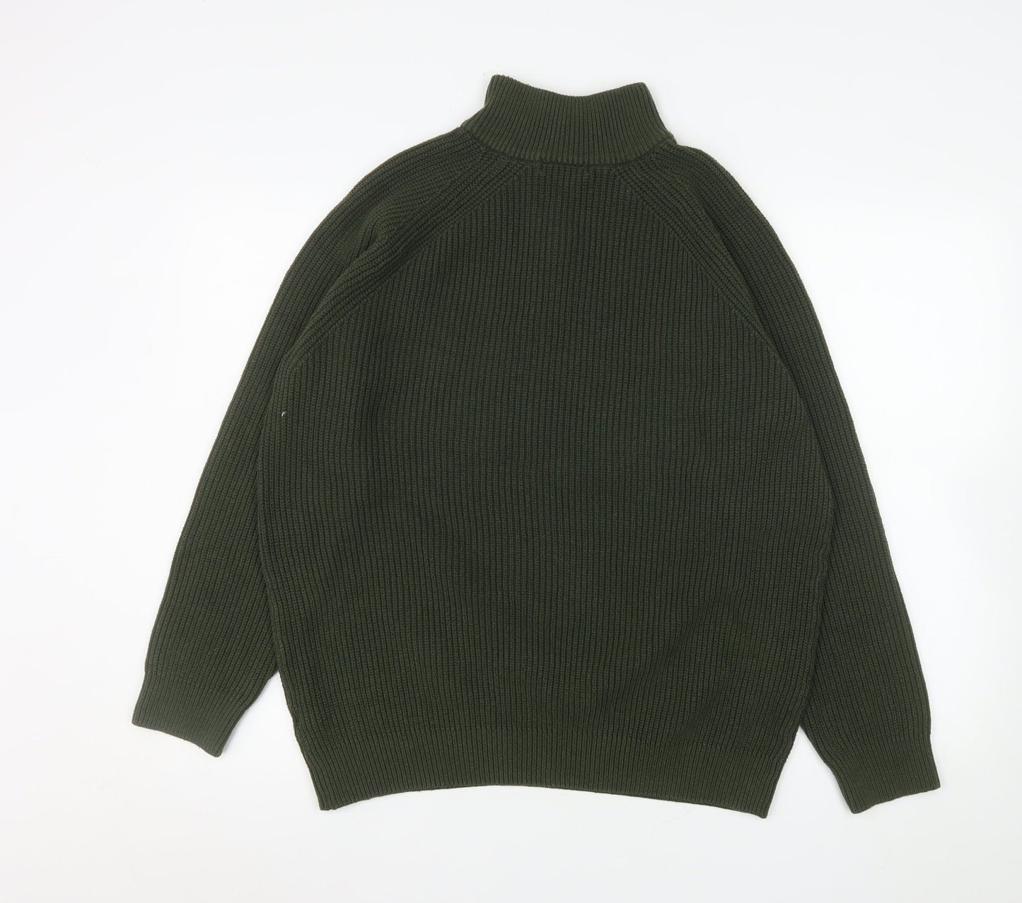 Tu Men’s Green 1/4 Zip Knit Pullover Sweatshirt Size L