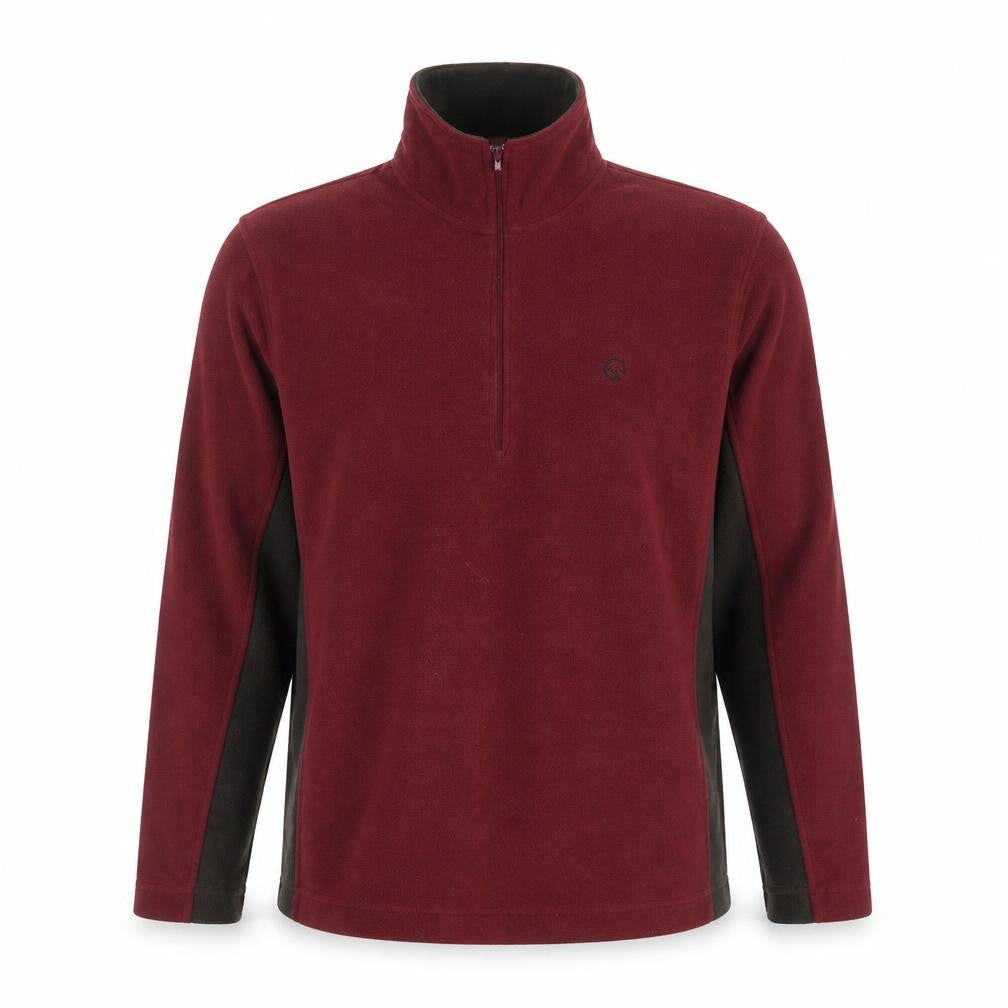 Hawkshead Men's Red Fleece 1/4 Zip Pullover Sweatshirt Size L