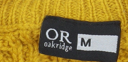 Oakridge Women Mustard Cable-Knit Jumper Medium Acrylic Pullover