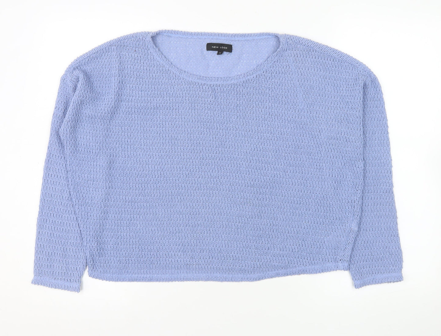 New Look Women's Blue Pullover Sweatshirt Size 16 Knit Long Sleeve