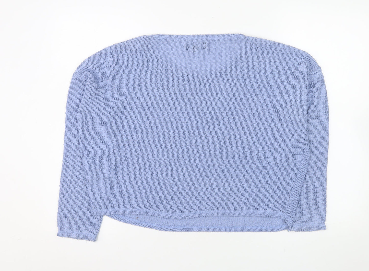 New Look Women's Blue Pullover Sweatshirt Size 16 Knit Long Sleeve