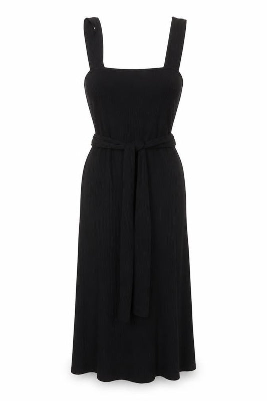 Miss Selfridge Women’s Black Bodycon Midi Dress Size 14 Stretch Knit