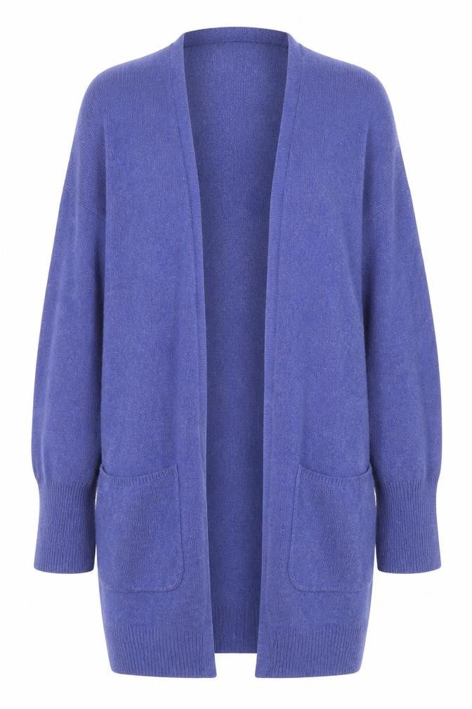 Marks & Spencer Women Blue M Open Front Long Sleeve Cardigan