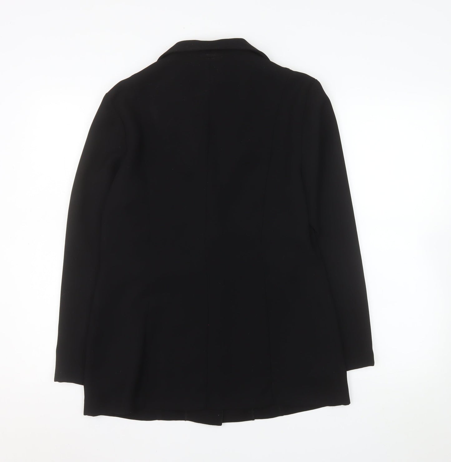Warp + Weft Women's Black Blazer Size 12 Lined Single-Breasted Jacket