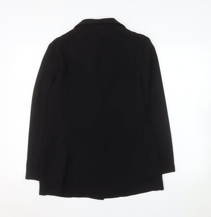 Warp + Weft Women's Black Blazer Size 12 Lined Single-Breasted Jacket