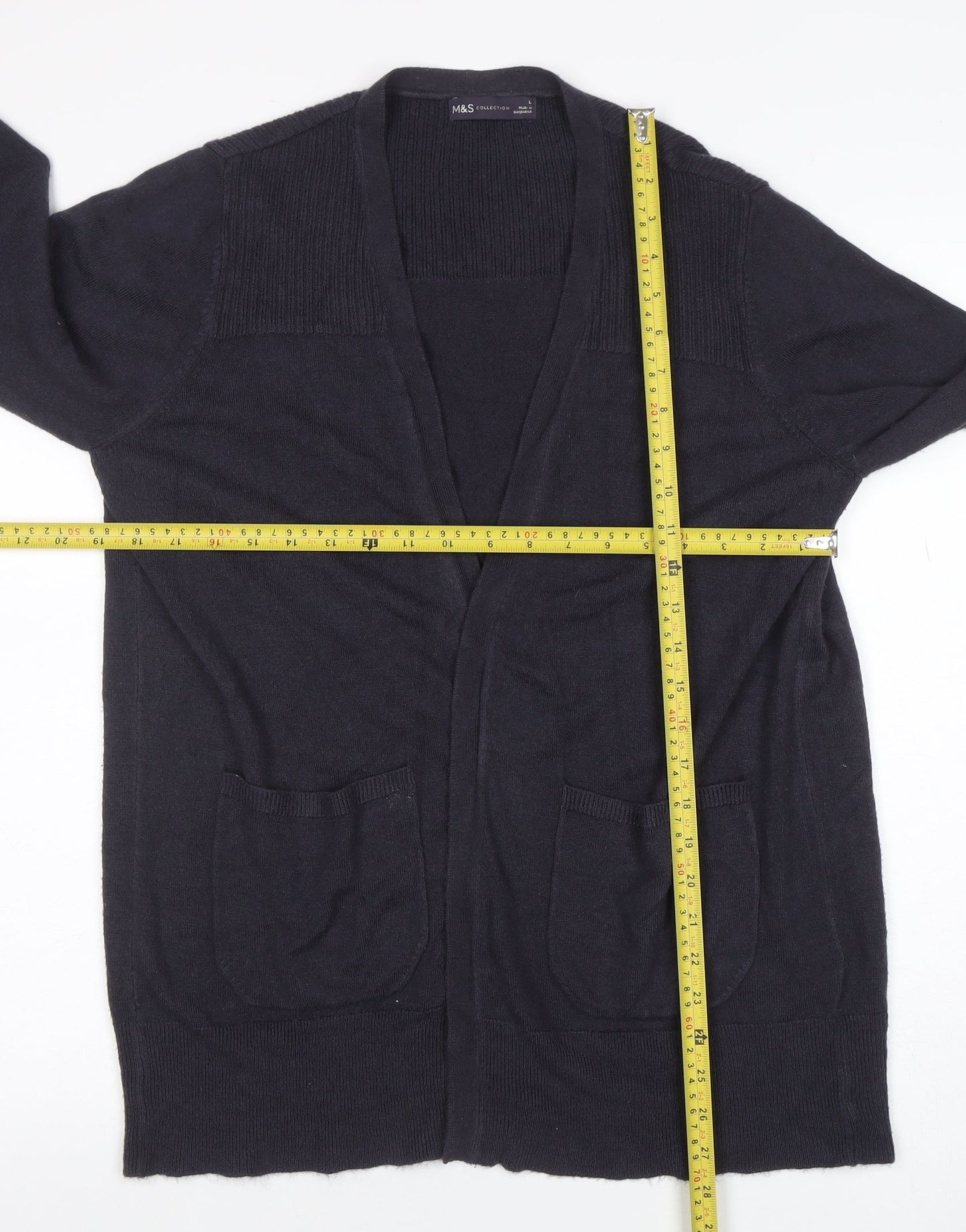Marks and Spencer Womens Black Acrylic Long Sleeve Cardigan L