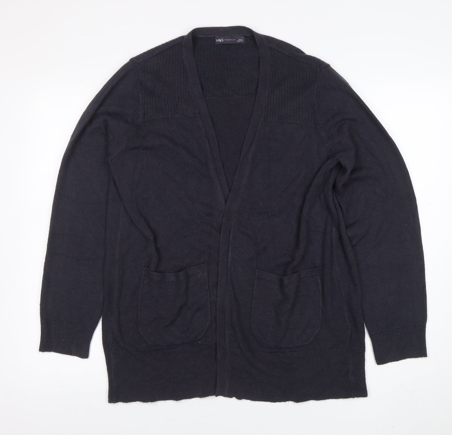 Marks and Spencer Womens Black Acrylic Long Sleeve Cardigan L