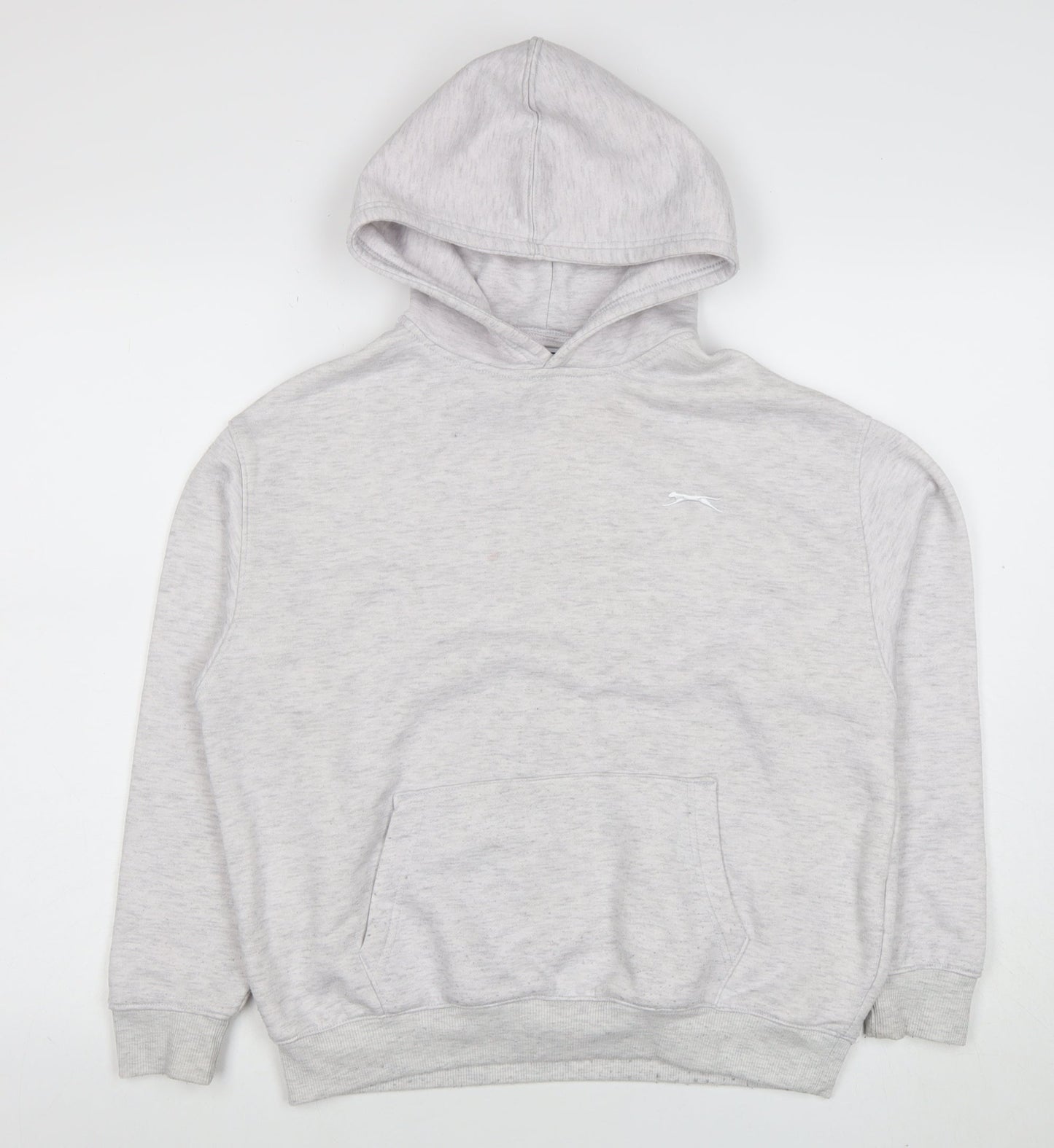 Slazenger Women’s Grey Pullover Hoodie UK 6 XXS Cotton Blend