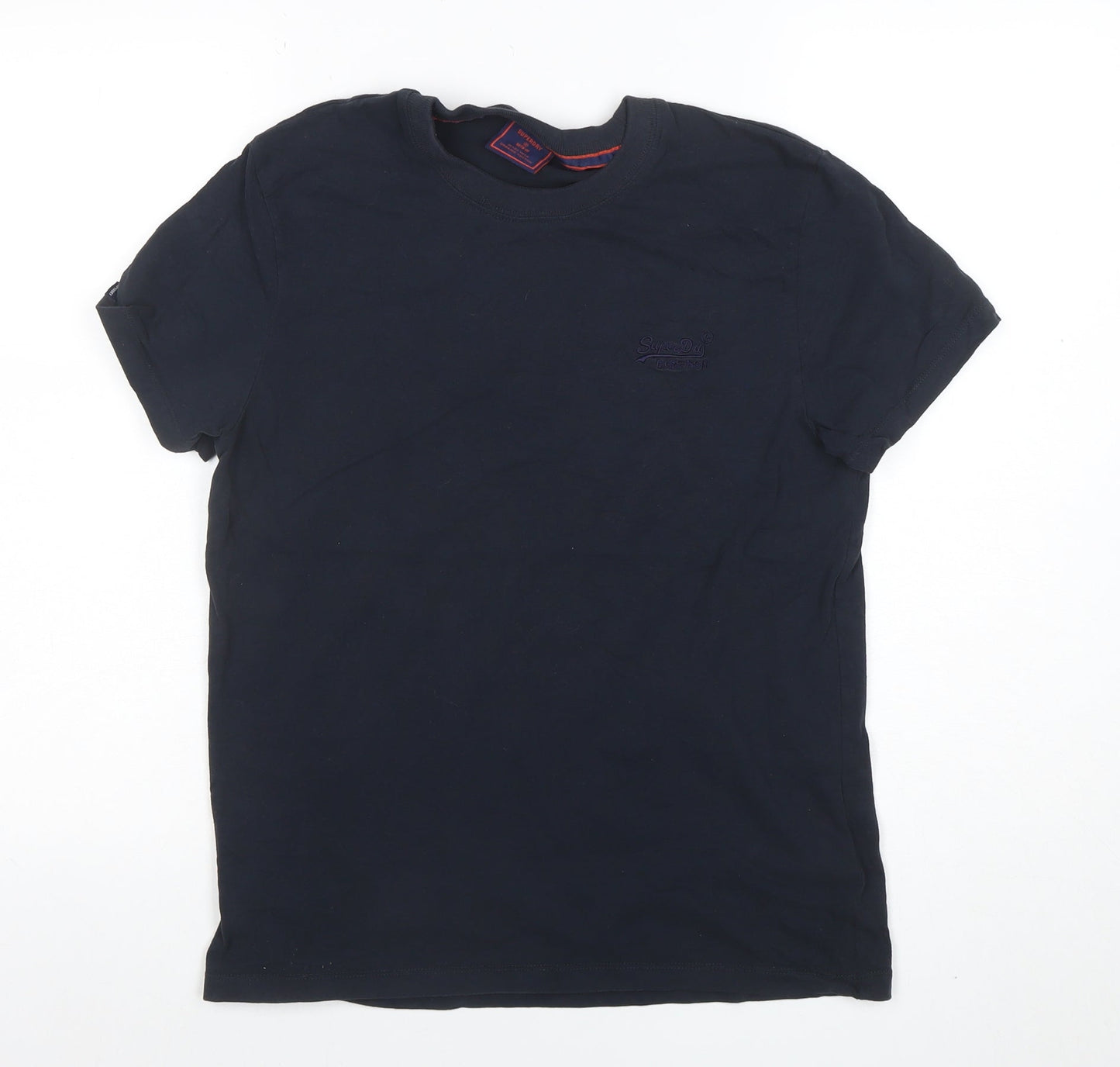 Superdry Men's Blue Organic Cotton Crew Neck T-Shirt Size M