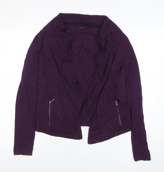 Marks and Spencer Women's Purple Size 10 Zip Accent Cardigan