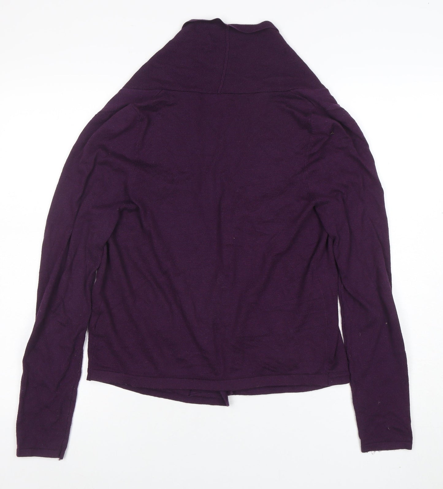 Marks and Spencer Women's Purple Size 10 Zip Accent Cardigan