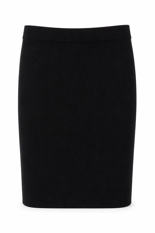 Jack Wills Women's Black Knit Stretch Pencil Skirt Size 10