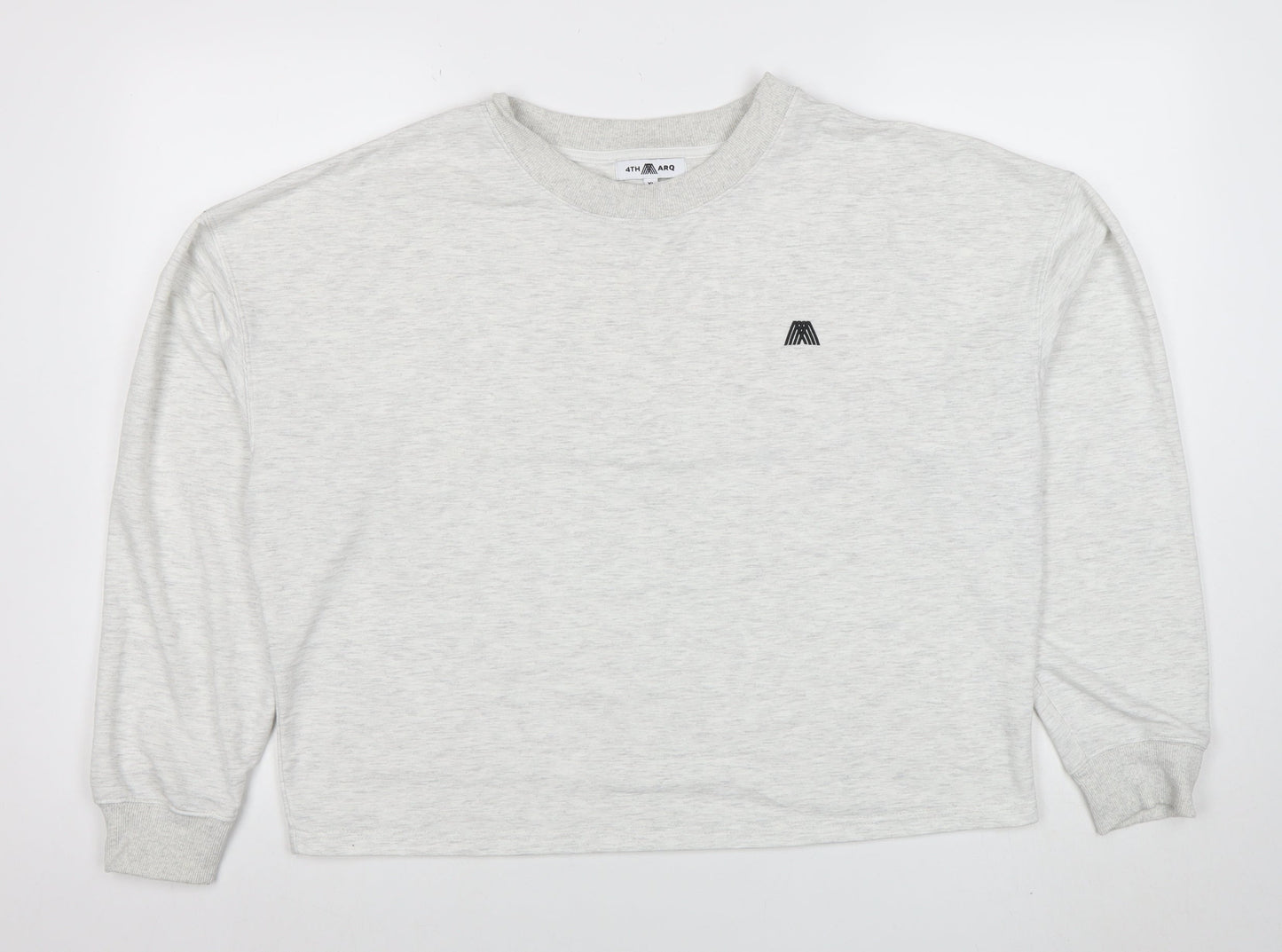 4TH ARQ Womens Grey XL Pullover Sweatshirt Crew Neck Casual
