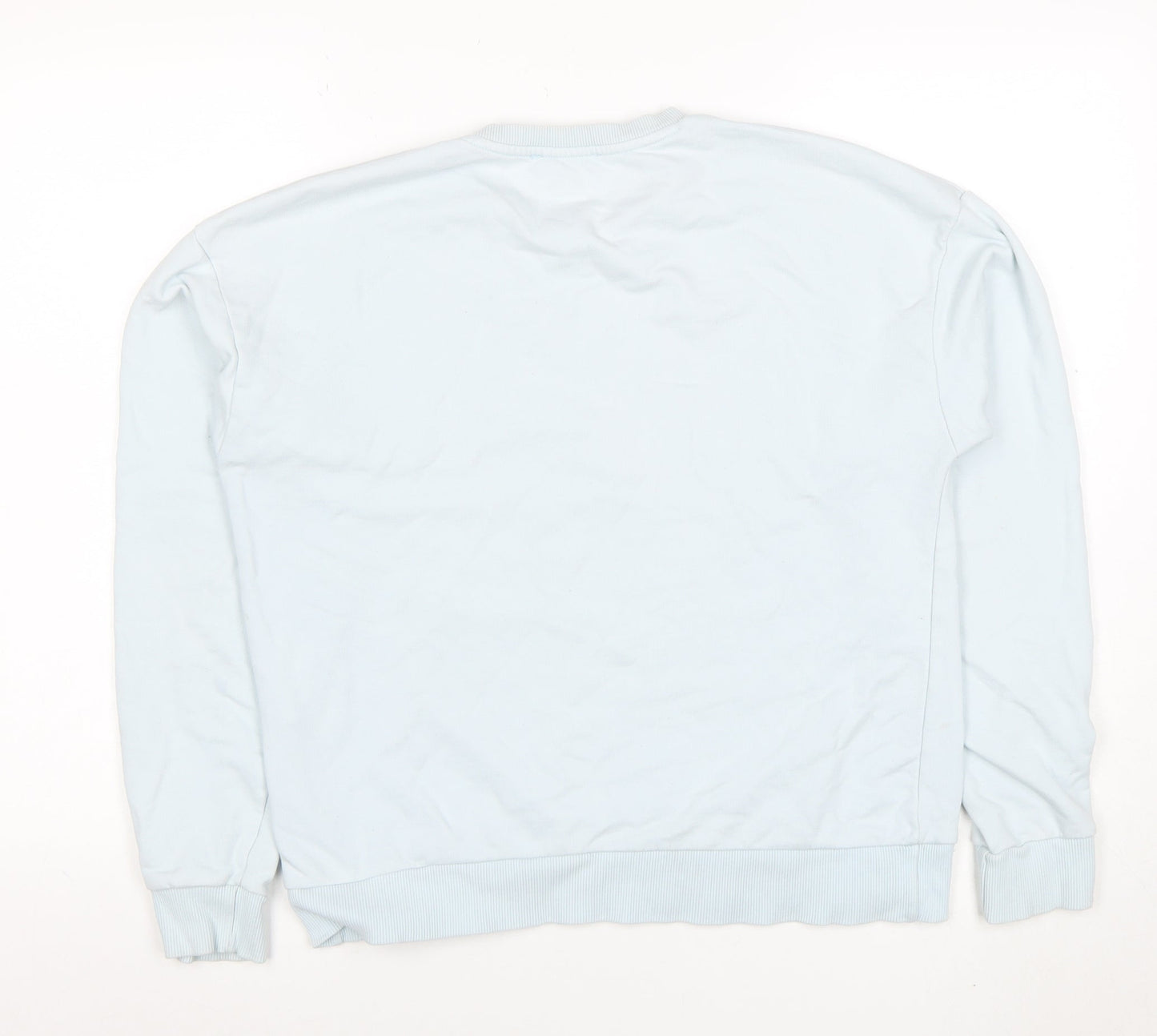 Stradivarius Women Blue Crew Neck Pullover Sweatshirt Size S