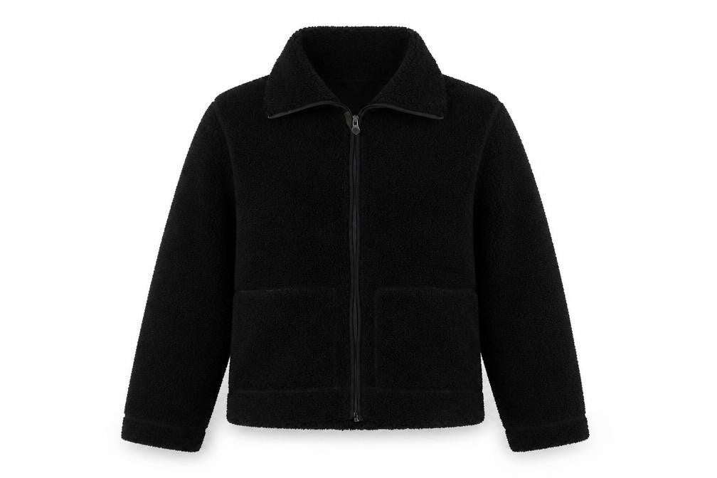 H&M Women’s Black Fleece Zip Jacket Size S Regular Fit