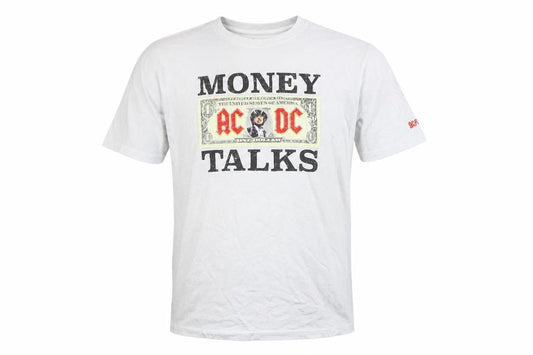 Springfield Men’s White AC/DC Money Talks Band T-Shirt 2XL Regular Fit