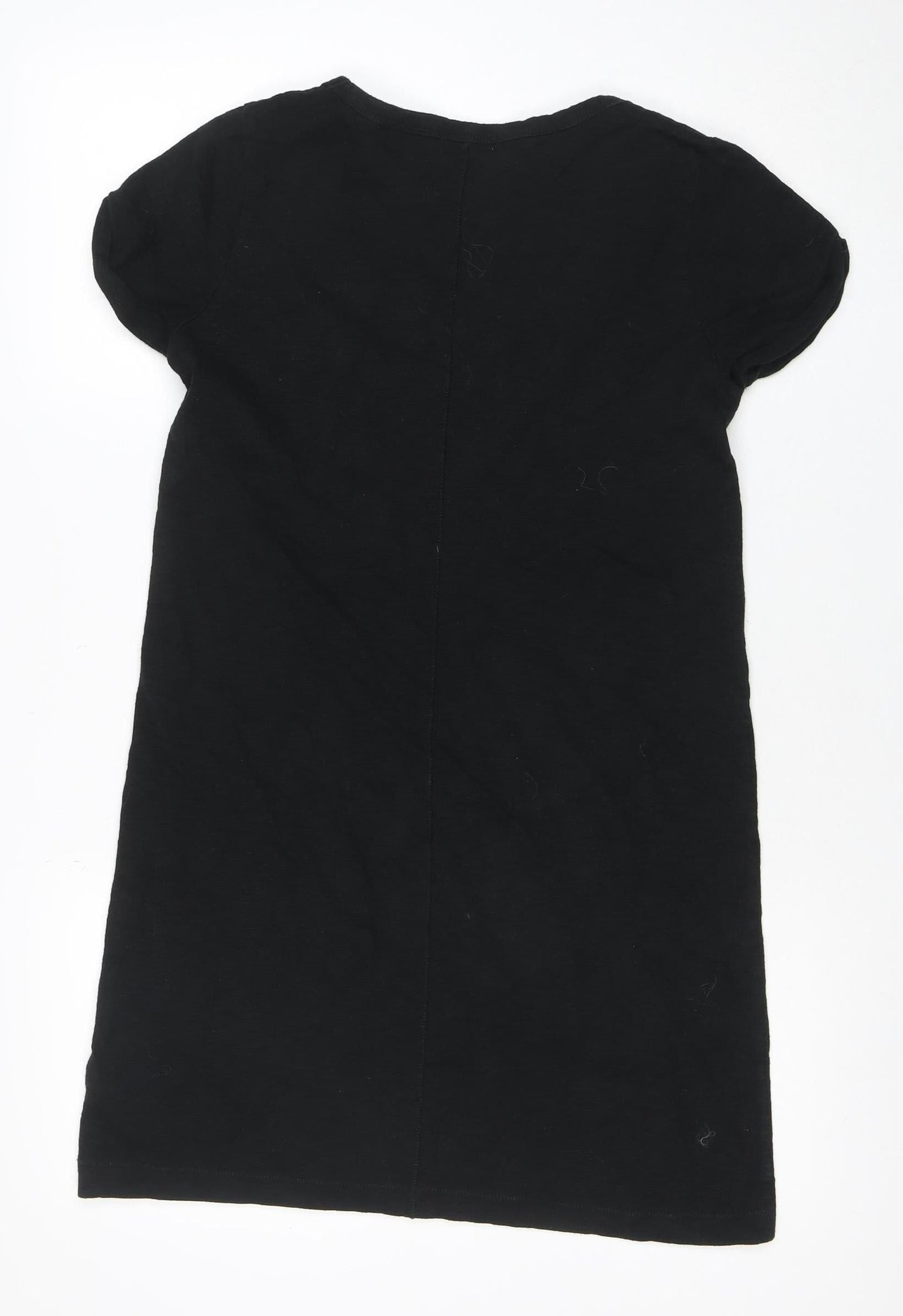 GAP Women Black Short Sleeve T-Shirt Dress Size S