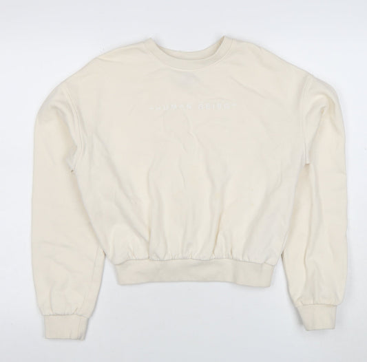 H&M Divided Women’s Beige XS Crew Neck Pullover Sweatshirt