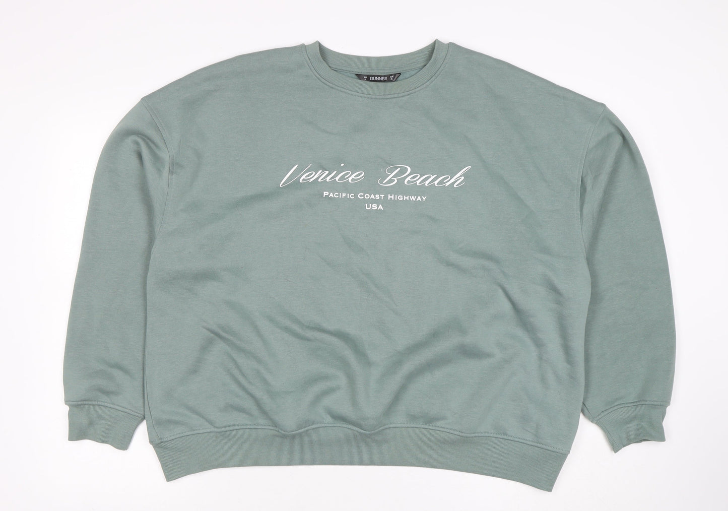 Dunnes Women’s Sage Green Venice Beach Print Sweatshirt XL