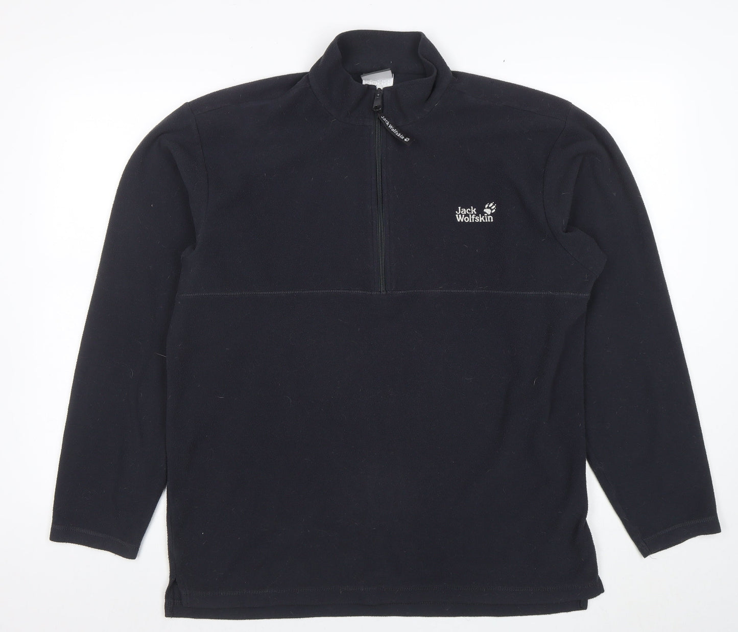 Jack Wolfskin Men's Black XL Fleece 1/2 Zip Outdoor Sweatshirt