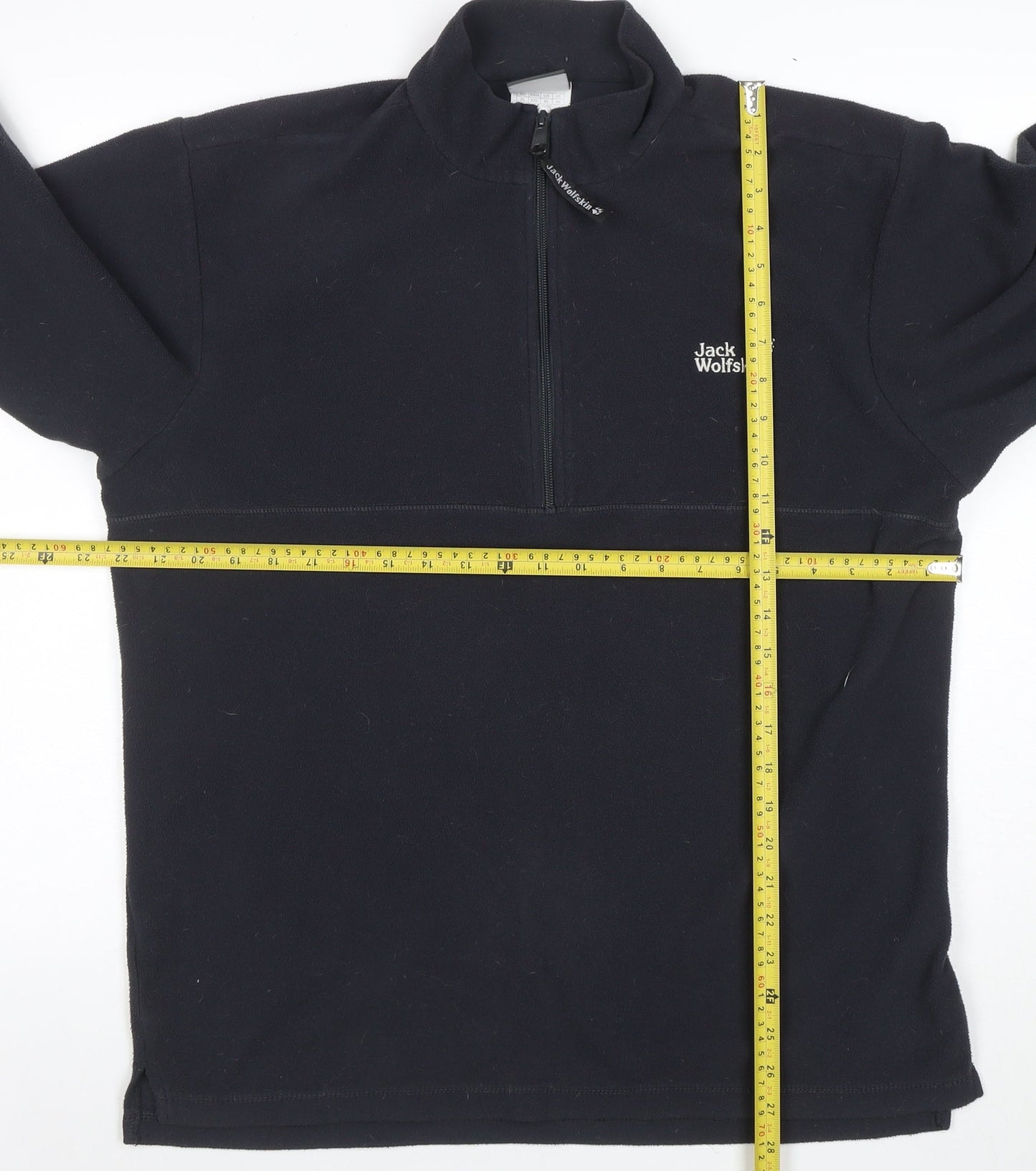 Jack Wolfskin Men's Black XL Fleece 1/2 Zip Outdoor Sweatshirt