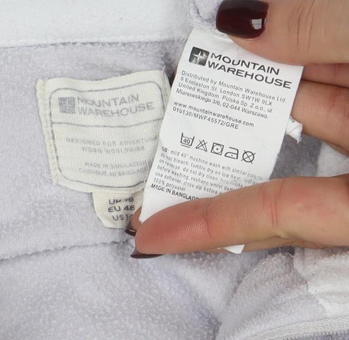 Mountain Warehouse Women White Fleece 1/2 Zip Pullover Sweatshirt Size 14