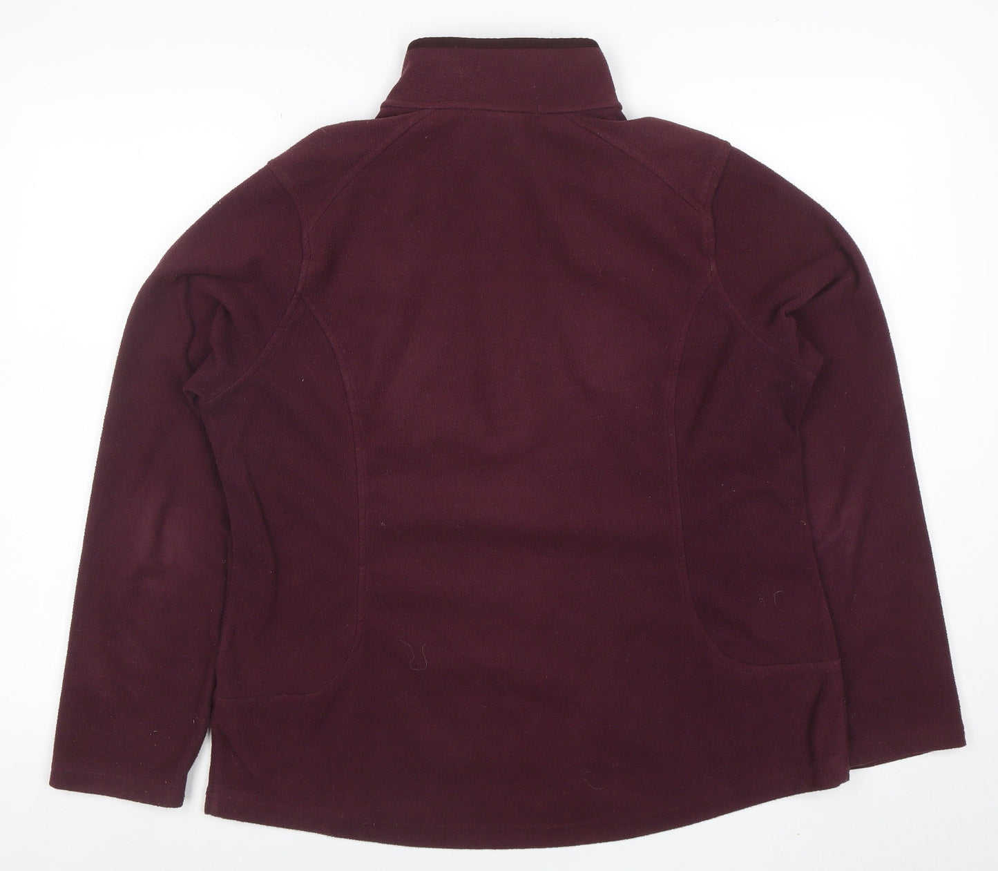 Lands' End Women's Burgundy Fleece 1/2 Zip Pullover Sweatshirt Size L