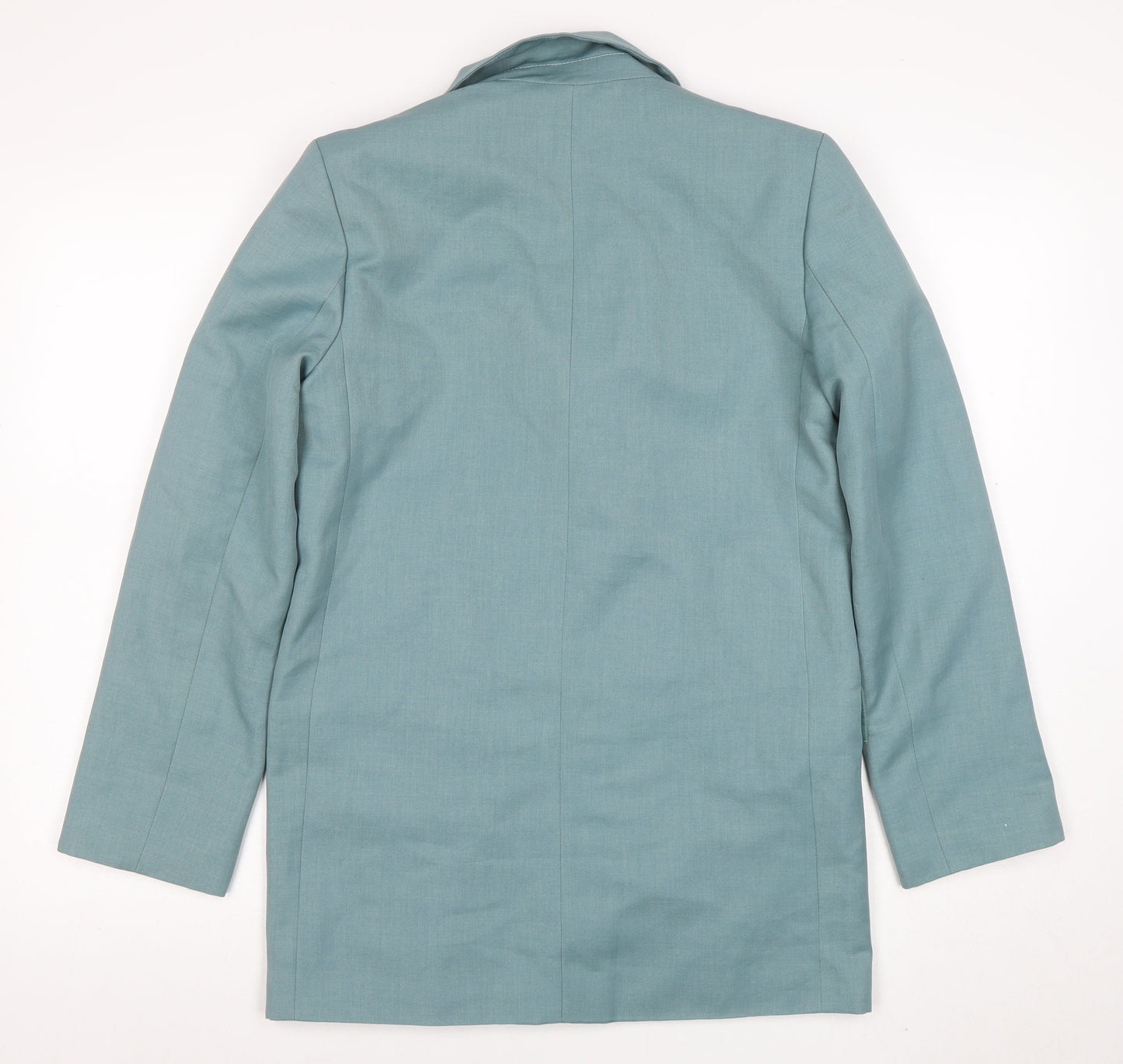 ASOS Women Teal Blue One-Button Long Blazer Jacket Size UK 6