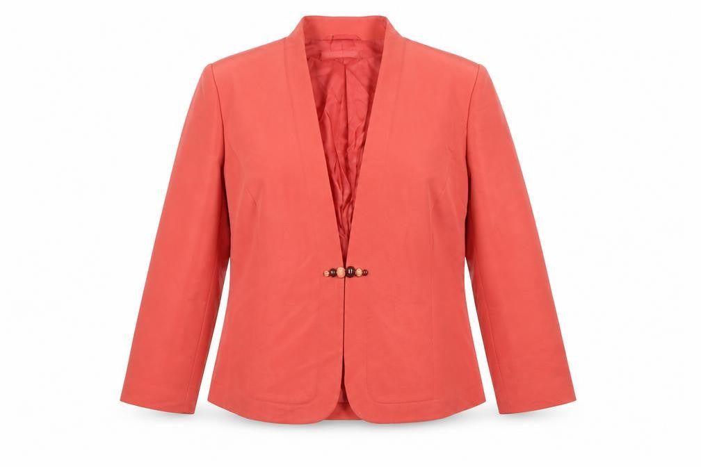 Windsmoor Women Pink Silk Lined Blazer Jacket UK 16 Shawl Collar