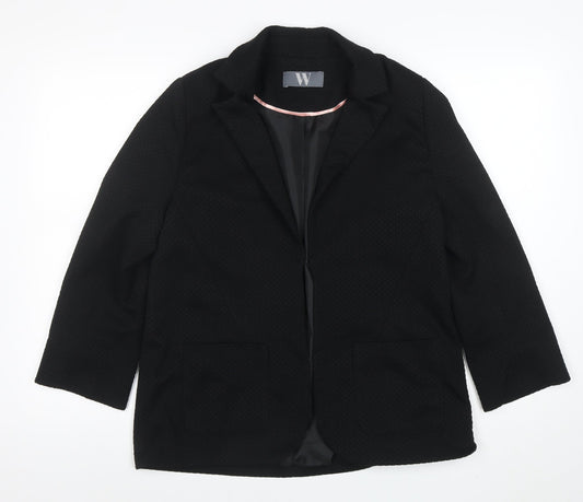 BHS Women Black Blazer Jacket Size 16 Classic Workwear