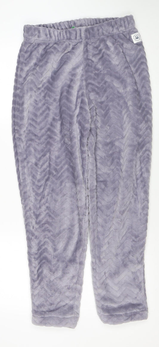 United Colors of Benetton Women’s Grey Velour Pyjama Pants S