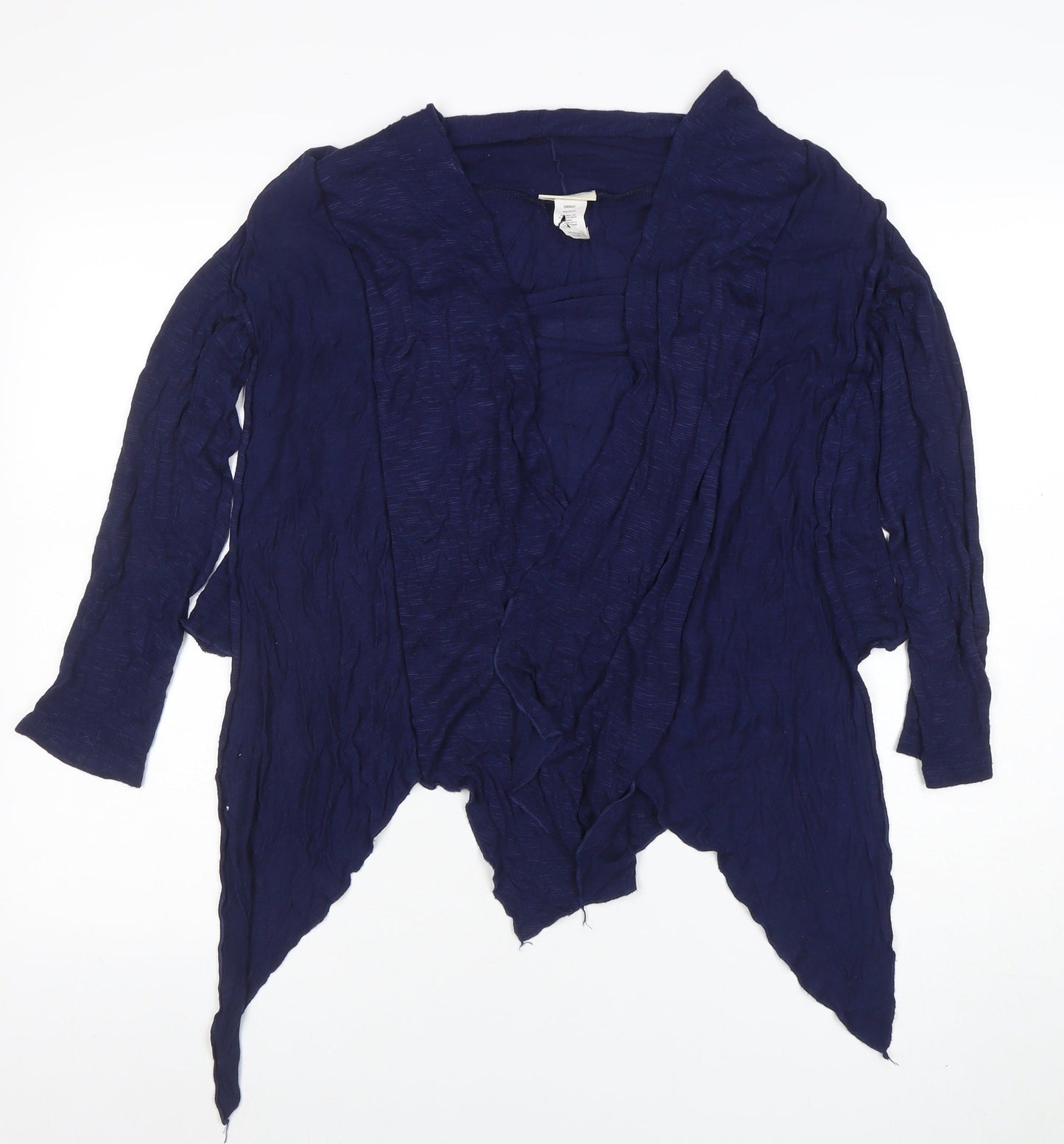 Perseption Concept Women's Blue Cardigan Size L Open Front Lightweight
