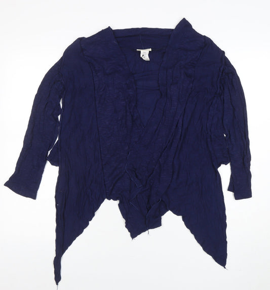 Perseption Concept Women's Blue Cardigan Size L Open Front Lightweight