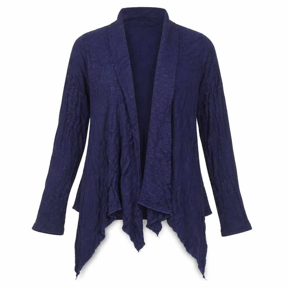 Perseption Concept Women's Blue Cardigan Size L Open Front Lightweight