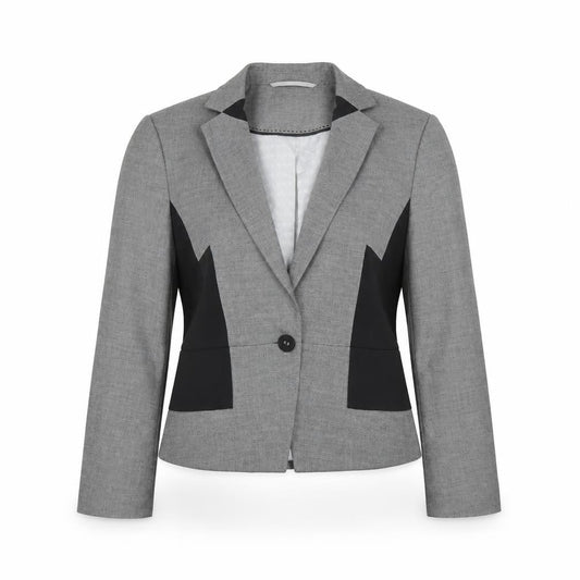 Marks & Spencer Women Grey Blazer Size 10 Tailored Single Breasted Jacket