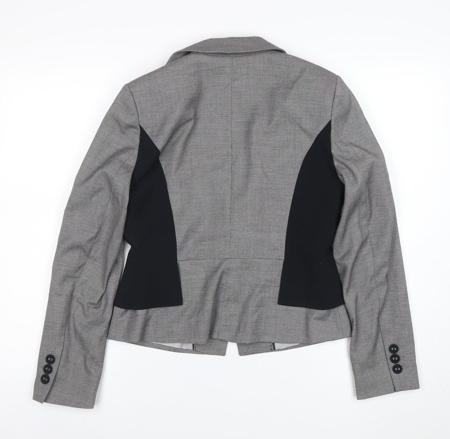 Marks and Spencer Women Grey Blazer Size 10 Tailored Single Breasted Jacket