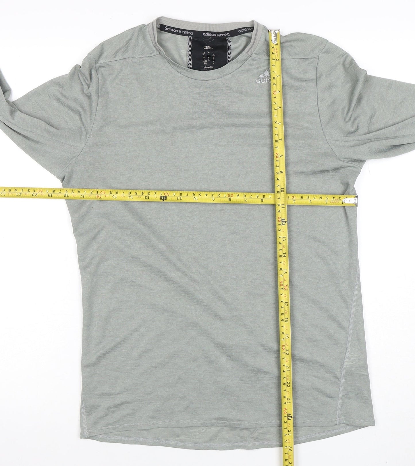 Adidas Men Grey Long Sleeve Running T-Shirt Size S