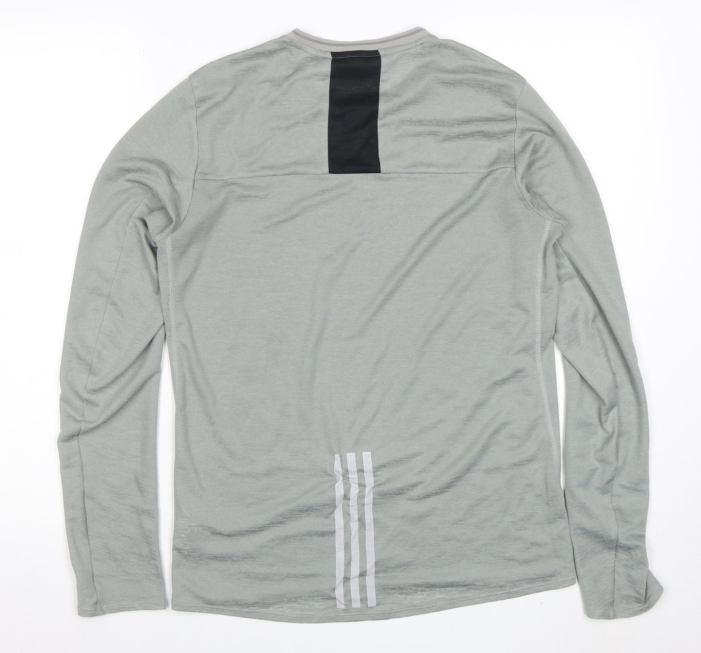 Adidas Men Grey Long Sleeve Running T-Shirt Size S