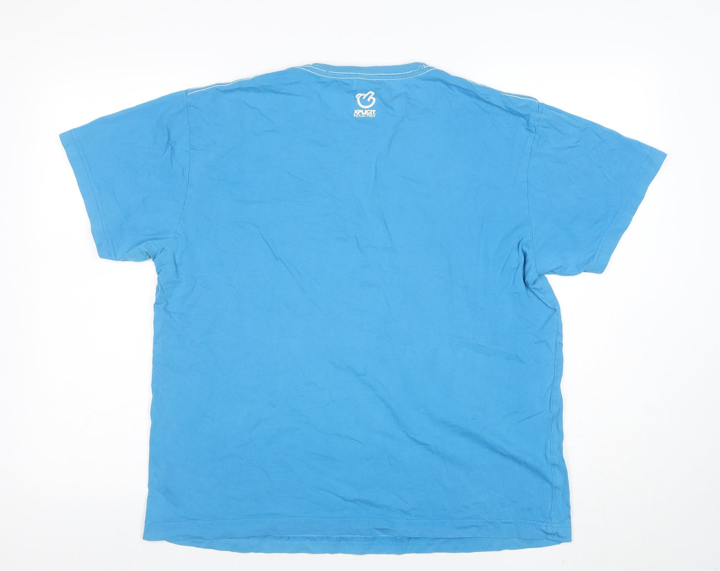 Xplicit Industries Mens Blue BEDUCATED Funny Graphic T-Shirt XL