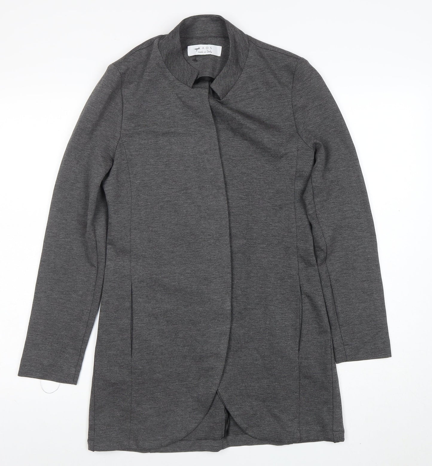 KAOS Grey Slim Fit Mid-Length Jersey Coat Unisex Adults Size 42