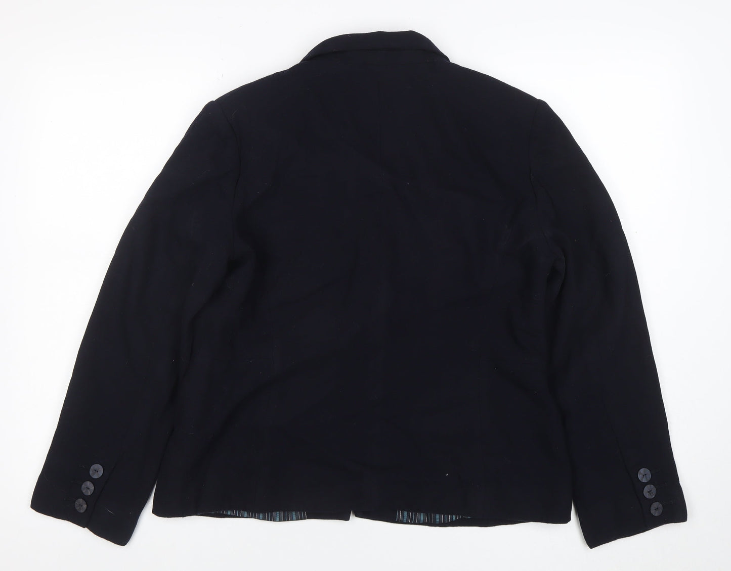 Country Casuals Womens Black Size 16 Single-Breasted Blazer Jacket